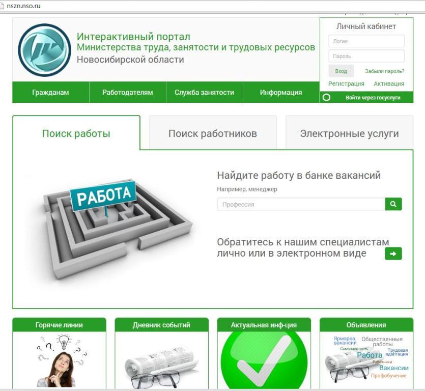 С 1 февраля 2017 года запущен в работу Интерактивный портал службы занятости населения Новосибирской области